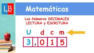 Los Números DECIMALES LECTURA y ESCRITURA ✔👩‍🏫 PRIMARIA [upl. by Eimot]