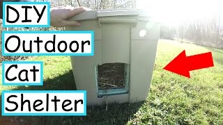 DIY Outdoor Cat Shelter [upl. by Lleoj892]