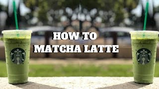 HOW TO ICED MATCHA GREEN TEA LATTE [upl. by Virgilia]