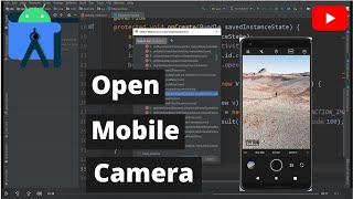 Open Camera In Android Studio  Capture Image  Java [upl. by Ahsetra]