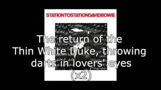 Station to Station  David Bowie  Lyrics [upl. by Tsiuqram]