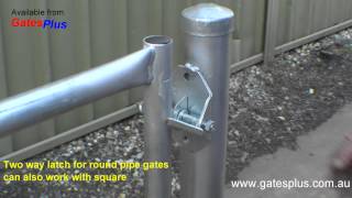 Gate Latch 2 way for round pipe and square [upl. by Barrus856]