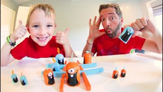 Father amp Son PLAY GOBLET GOBBLERS GAME  Ultra Tic Tac Toe [upl. by Suoirrad]