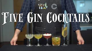 The 5 Easiest GIN Cocktails to Make at Home [upl. by Arras937]