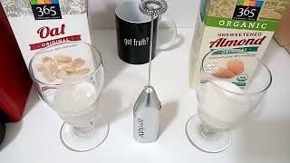 Oat Milk vs Almond Milk part 2 Frothing Test [upl. by Gabie]