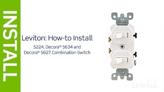 How to Install a Combination Device with Two Single Pole Switches  Leviton [upl. by Delija643]