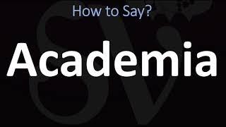 How to Pronounce Academia CORRECTLY [upl. by Hayarahs]