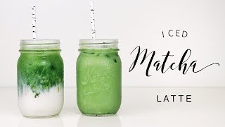 HOW TO MAKE AN ICED MATCHA LATTE [upl. by Mokas]