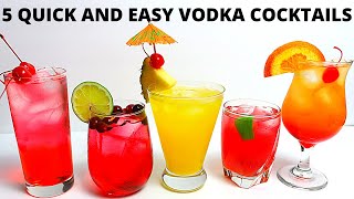 5 Easy Vodka Cocktails [upl. by Joacima]