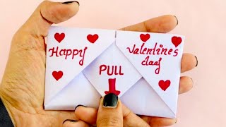 The easiest way to make a Origami Valentines Day Card in 5 minutes Valentine Cards Handmade Easy [upl. by Addi]